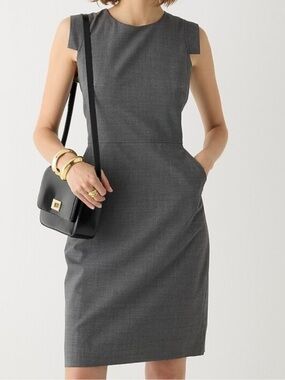 J.Crew Wool Grey Sheath Dress
